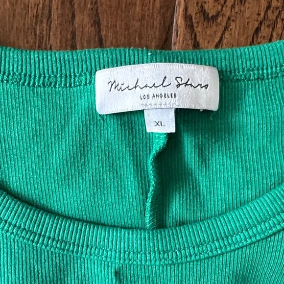 Michael Stars Turquoise Short Sleeve Tee - Picture 2 of 4